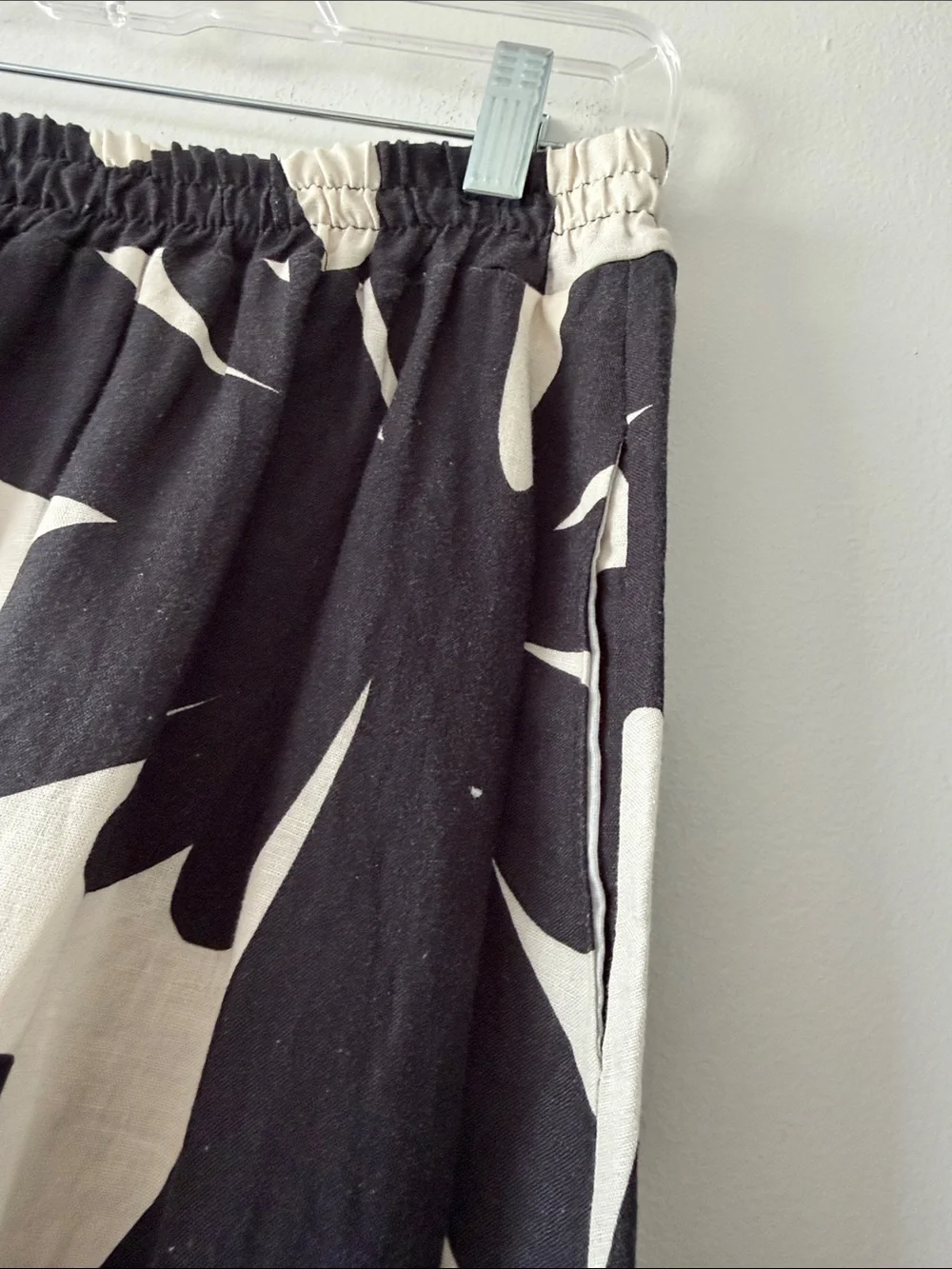 NWT Spighe Di Lino Italy Linen Blend Floral Tulip Hem Maxi Skirt M Pockets Boho